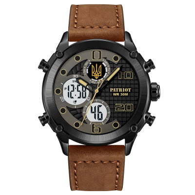 Часы наручные Patriot 017BKBR Трезубец золото Black-Brown
