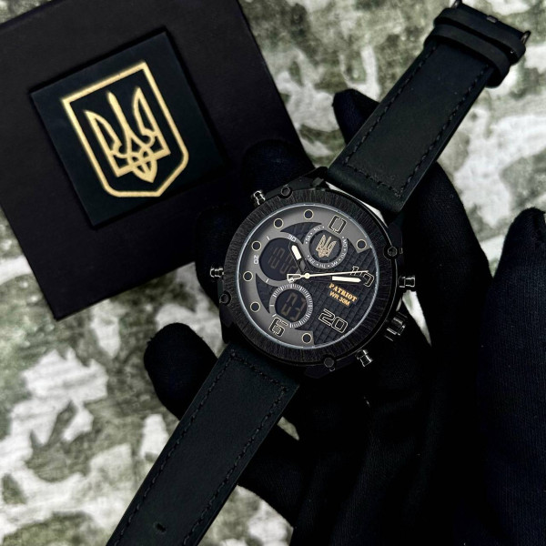 Часы наручные Patriot 017BKBK Трезубец золото All Black фото 3