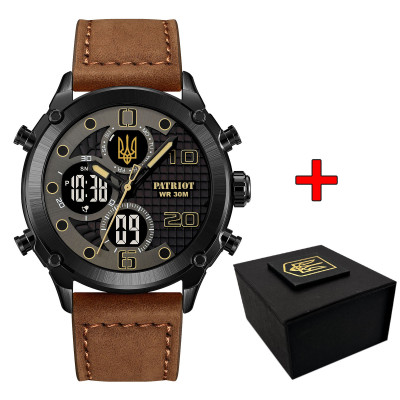 Patriot 017BKBRBK Трезубец золото Black-Brown-Black.