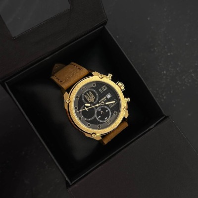 Patriot 016 Gold-Black-Brown Трезубец золото