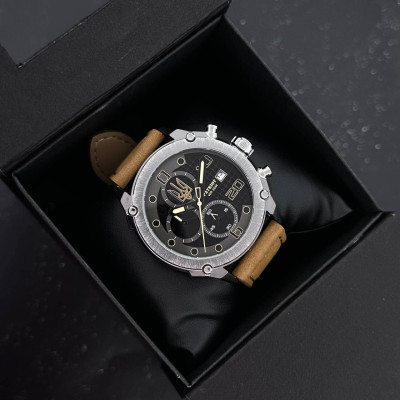 Patriot 016 Silver-Black-Brown Трезубец золото