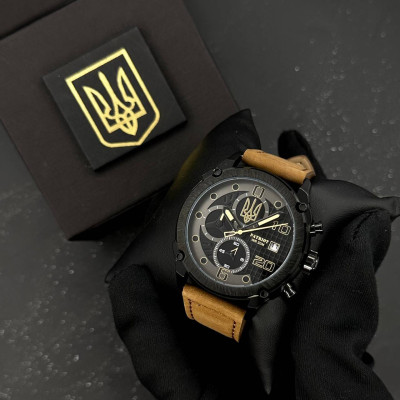 Patriot 016 Black-Brown Трезубец золото