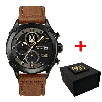 Patriot 016 Black-Brown Трезубец золото