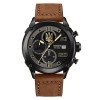 Годинник наручний Patriot 016 Black-Brown Тризуб золото фото 7