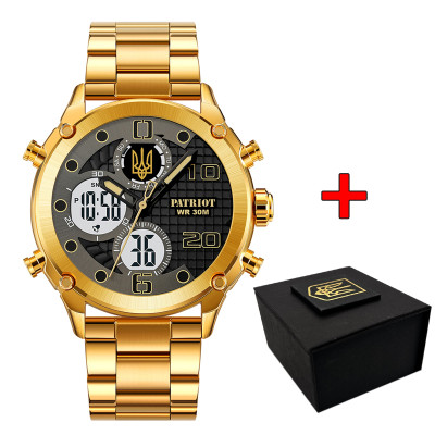 Patriot 017 Трезубец Золото Gold-Black-White Steel