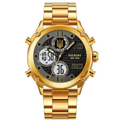 Patriot 017 Трезубец Золото Gold-Black-White Steel