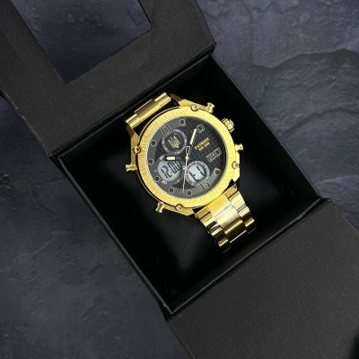 Patriot 017 Трезубец Золото Gold-Black-White Steel