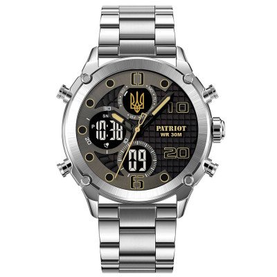 Patriot 017 Тризуб Золото Silver-Black Steel