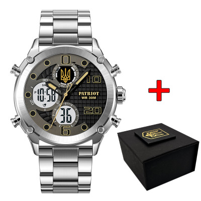 Patriot 017 Трезубец Золото Silver-Black-White Steel