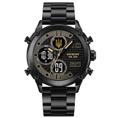 Patriot 017 Трезубец Золото All Black Steel