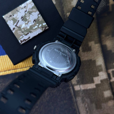 Patriot 005 Тризуб срібло Black + Коробка.