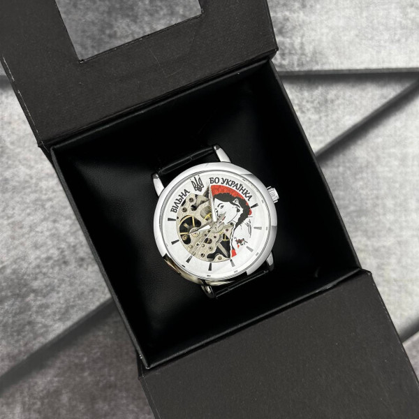 Годинник наручний Patriot 022 Silver-Black Mechanic Вільна бо Українка фото 4