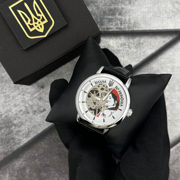 Годинник наручний Patriot 022 Silver-Black Mechanic Вільна бо Українка фото 6