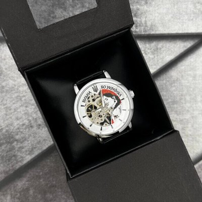 Годинник наручний Patriot 022 Silver-Black Mechanic Вільна бо Українка