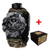 Часы наручные Patriot 005 Трезубец серебро Серый камуфляж Паракордовый ремешок Camo Green + Коробк фото 2