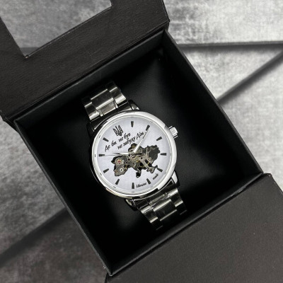 Часы наручные Patriot 022 Silver-White Mechanic Metall Не забуду Дом