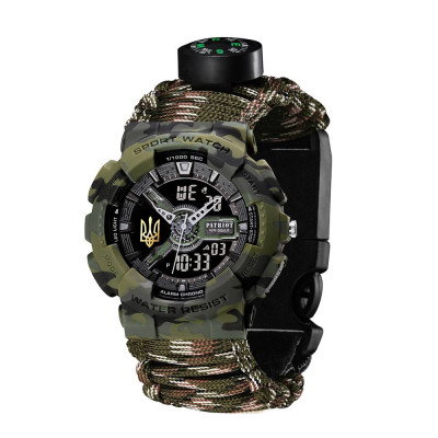 Patriot 005 Трезубец золото Camo Green Паракордовый ремешок Camo Green + Коробка.