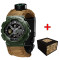 Patriot 005 Тризуб золото Army Green Паракордовий ремінець Khaki + Коробка.