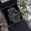 Часы наручные Patriot 005 Трезубец золото Army Green Паракордовый ремешок Khaki + Коробка. фото 5