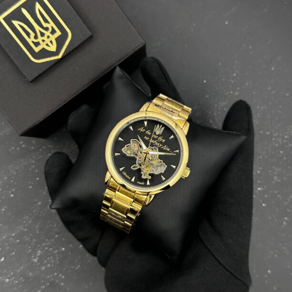 Часы наручные Patriot 022-3D Не забуду Дом Gold-Black Steel фото 3