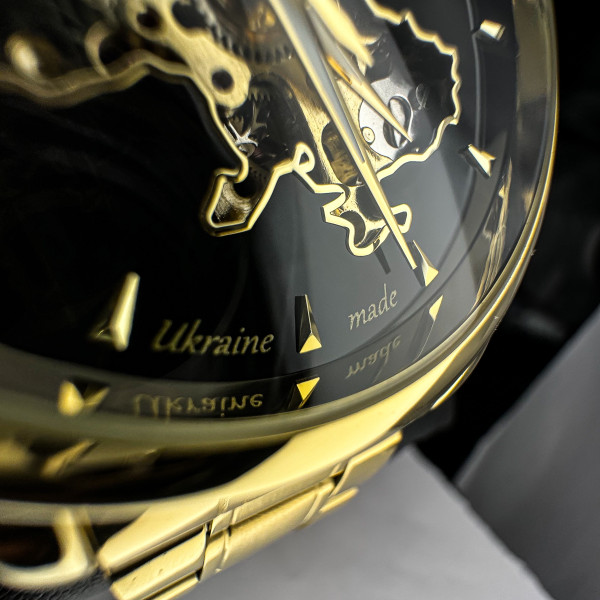 Часы наручные Patriot 022-3D Не забуду Дом Gold-Black Steel фото 9
