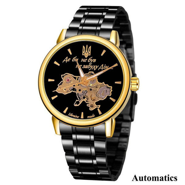 Часы наручные Patriot 022 Black-Gold Automatics Metall Не забуду Дом фото 7