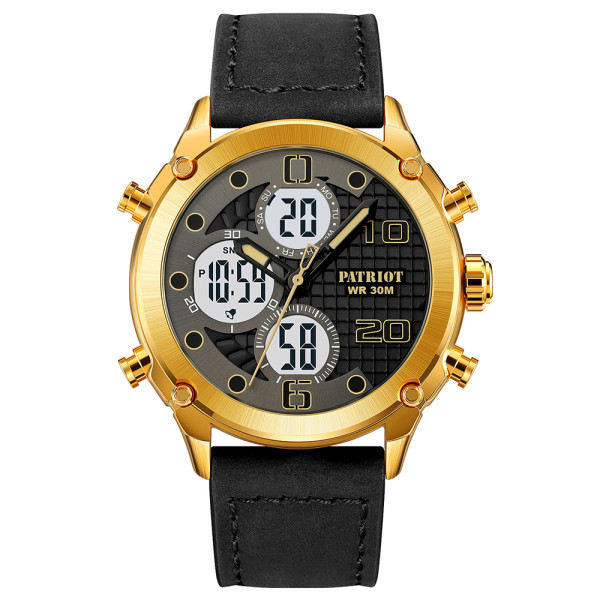 Годинник наручний Patriot 017LGDWT Gold-White Leather фото 1