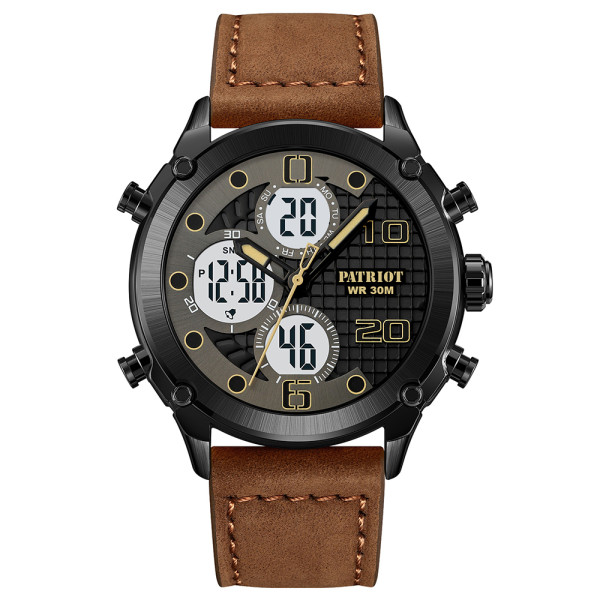 Часы наручные Patriot 017LDKBNWT Dark Brown-White Leather фото 1