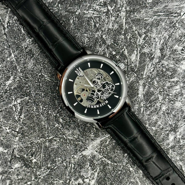 Годинник наручний Ukrwatch Козак Silver-Black фото 3