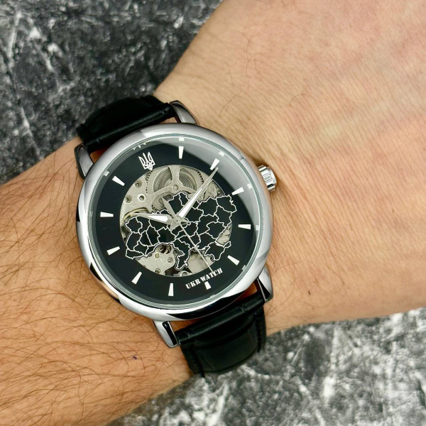 Годинник наручний Ukrwatch Україна Silver-Black фото 4