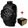 Часы наручные Patriot 005 Трезубец серебро Black Паракордовый ремешок Black+ Коробка фото 2
