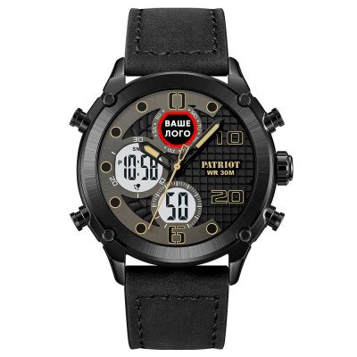 Годинник наручний Patriot 017 Ваше Лого Black-White