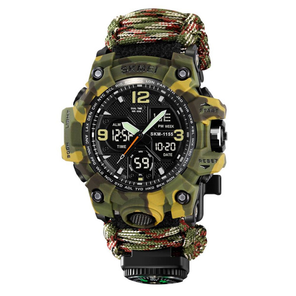Чоловічий годинник Skmei 1155BNCMAG Camo Green фото 1