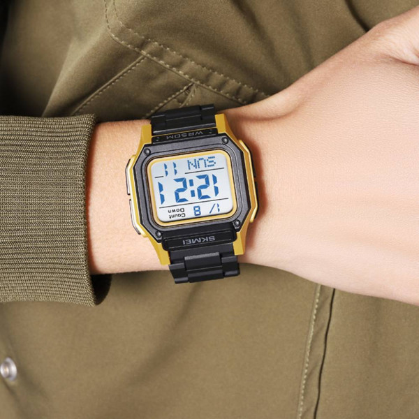 Чоловічий годинник Skmei 2264BKGDWT Black-Gold-White фото 5