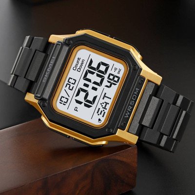 Skmei 2264BKGDWT Black-Gold-White