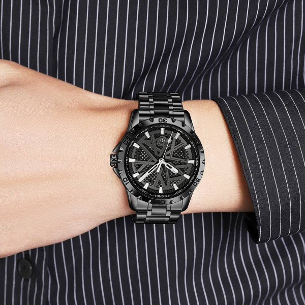 Чоловічий годинник Skmei 9337BKBK Black фото 4