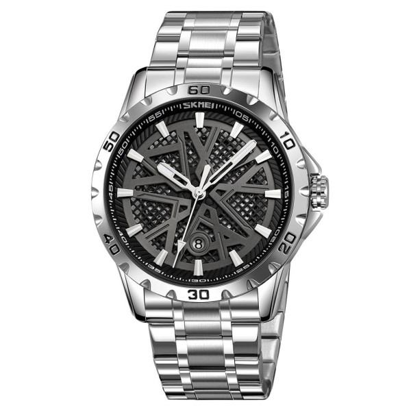 Мужские часы Skmei 9337SIBK Silver-Black фото 1