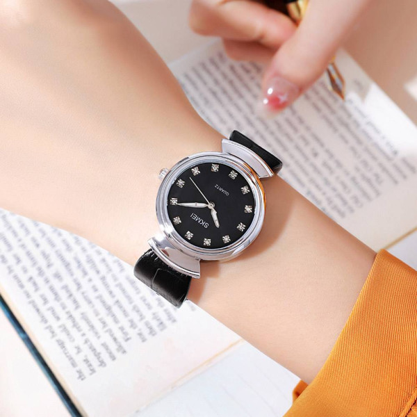 Жіночий годинник Skmei 2165SIBKBK Silver-Black-Black фото 4
