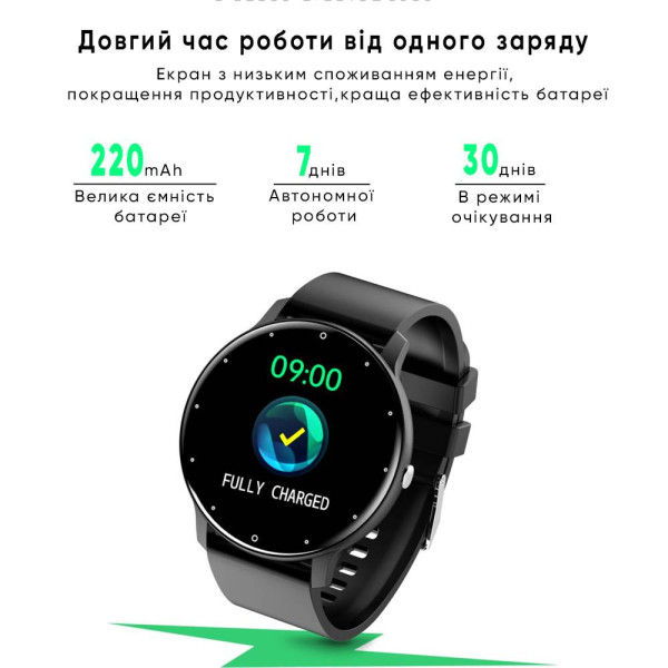 Смарт часы Modfit Business All Black Mesh 41 мм. фото 8