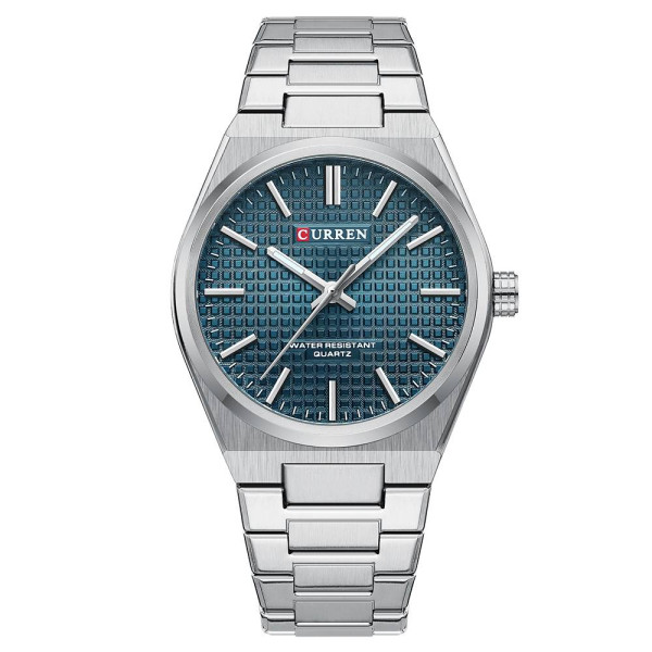 Чоловічий годинник Curren 8439 Silver-Blue фото 1
