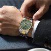 Чоловічий годинник Curren 8439 Silver-Gold-Green фото 4