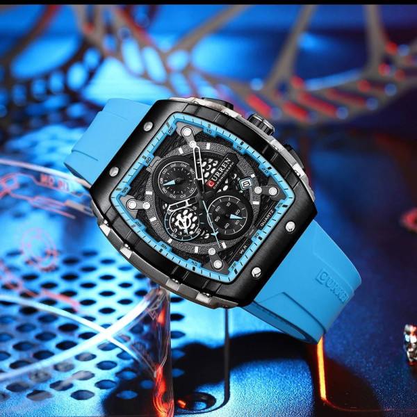 Мужские часы Curren 8442 Light-Blue фото 3