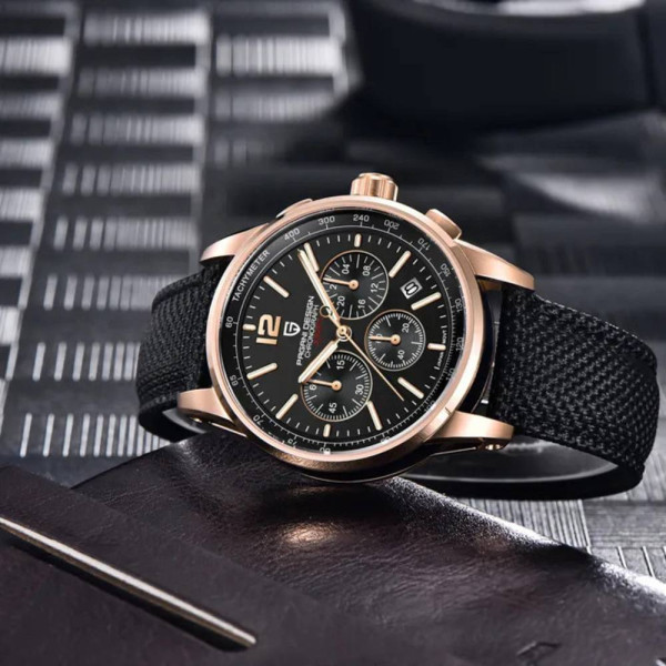 Мужские часы Pagani Design YS008 Rose Gold-Black фото 4