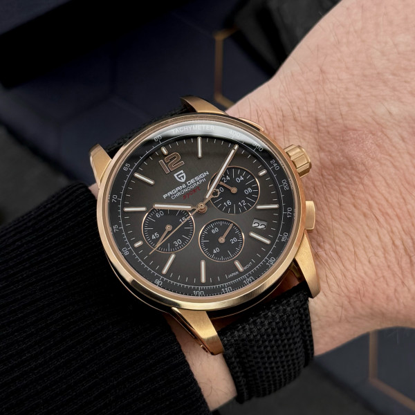 Мужские часы Pagani Design YS008 Rose Gold-Black фото 3