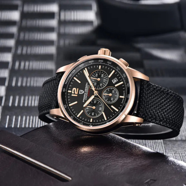Мужские часы Pagani Design YS008 Rose Gold-Black фото 6