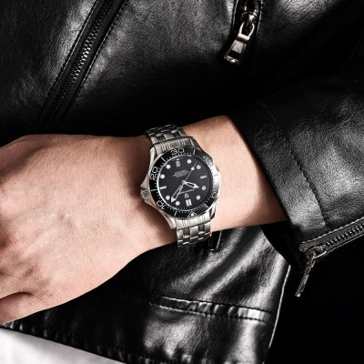 Чоловічий годинник  Pagani Design PD-1685 Silver-Black Steel