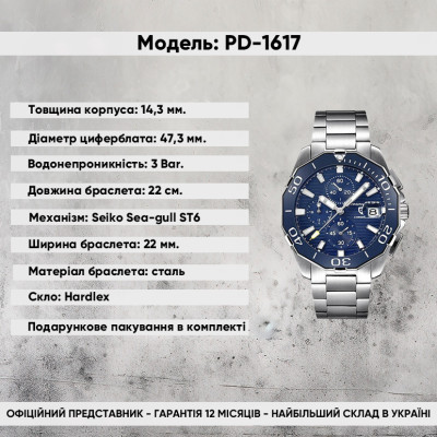 Pagani Design PD-1617 Silver-Blue