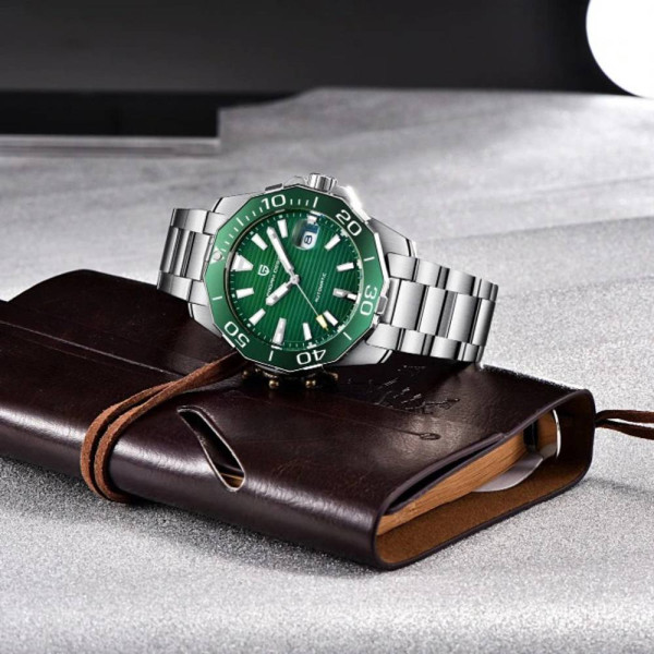 Чоловічий годинник Pagani Design PD-1617 Silver-Green фото 6