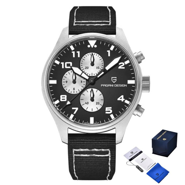 Мужские часы Pagani Design PD-1703 Silver-Black фото 1