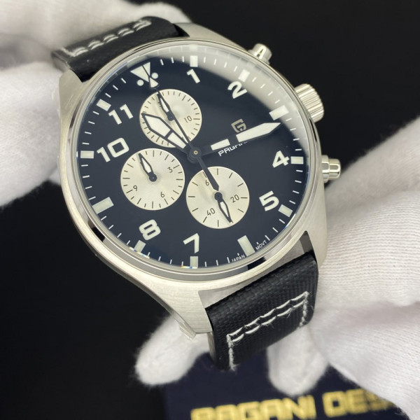Чоловічий годинник Pagani Design PD-1703 Silver-Black фото 8